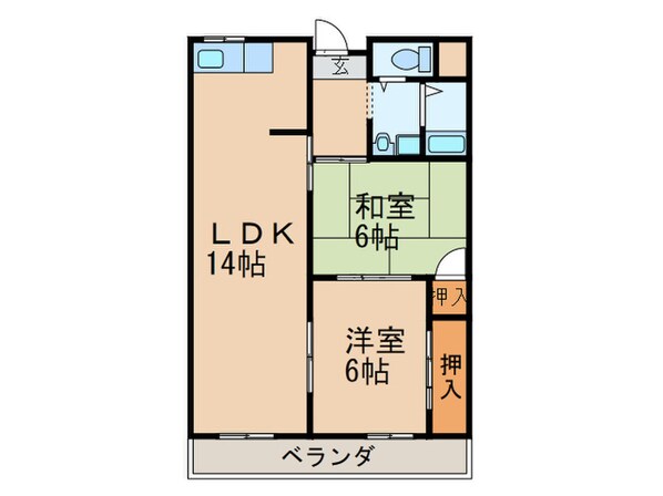 サンハイツ西尾の物件間取画像